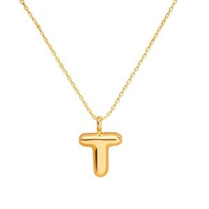 Gold Initial Bubble Necklace